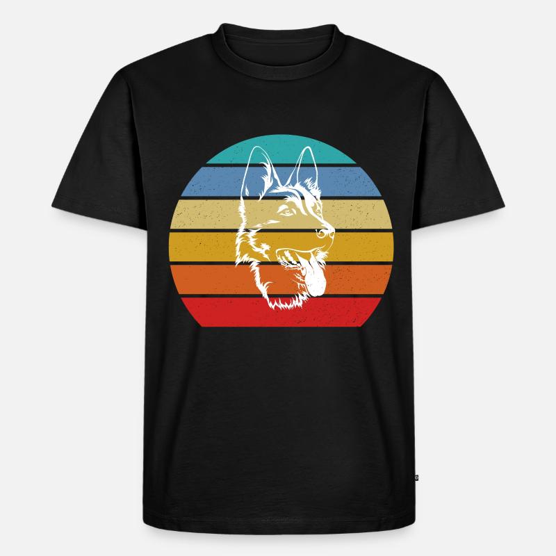 Deutscher Schäferhund - Männer Premium Bio T-Shirt - Schwarz