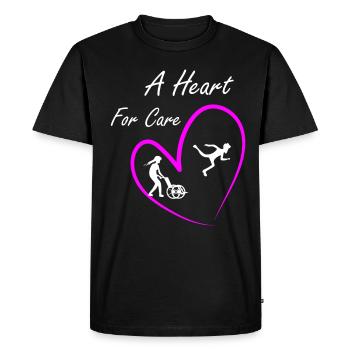 Aide aux personnes âgées Soins aux personnes âgées - T-shirt Premium bio Homme - noir - Devant - Nico (187cm)