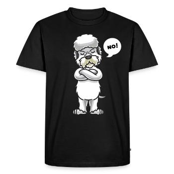 Sturer Dandie Dinmont terrier chien drôle - T-shirt Premium bio Homme - noir - Devant - Nico (187cm)
