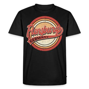 Flensburg Germany - T-shirt Premium bio Homme - noir - Devant - Nico (187cm)