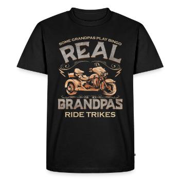 Real Grandpas Ride Trikes Motortriker & Biker Opa - Männer Premium Bio T-Shirt - Schwarz - Vorne - Nico (187cm)