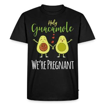 On est enceintes ! Drôle de grossesse avocat - T-shirt Premium bio Homme - noir - Devant - Nico (187cm)