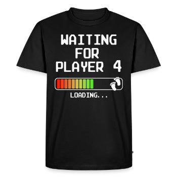 Deuxième fois papa maman père mère Deuxième enfant - T-shirt Premium bio Homme - noir - Devant - Nico (187cm)