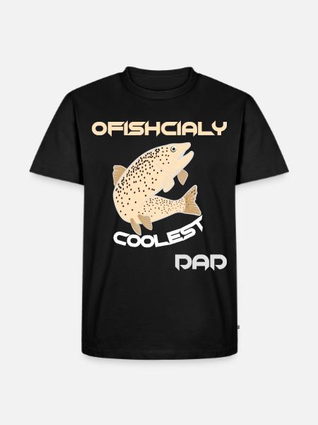 Fish Fisherman Brown Trout Trout Dad Angler - Men's Premium Organic T-Shirt - black