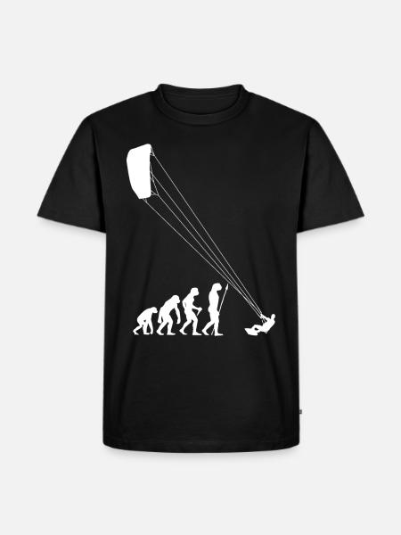 Evolution Kitesurfing Surfing Kitesurf Gift - Men's Premium Organic T-Shirt - black