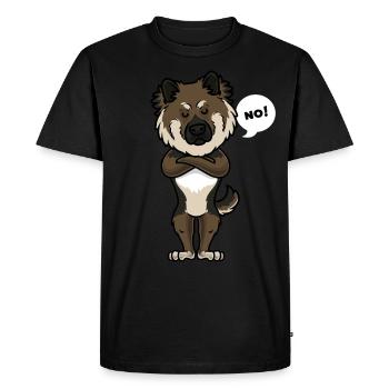 Sturer Eurasier Hund lustig Hund Hundebesitzer - Männer Premium Bio T-Shirt - Schwarz - Vorne - Nico (187cm)