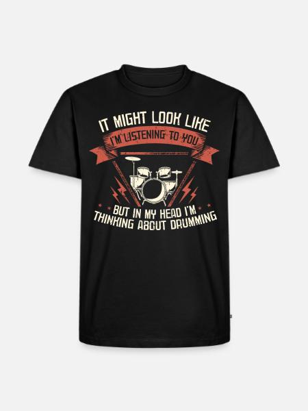 Drummer Drummer Drums Gift - Men's Premium Organic T-Shirt - black