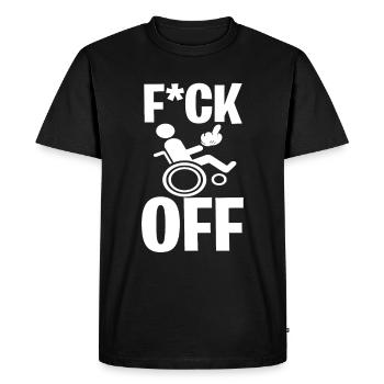 Fauteuil roulant Handicap Humour Roll On Roll - T-shirt Premium bio Homme - noir - Devant - Nico (187cm)