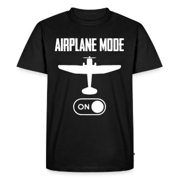 Airplane mode - Men's Premium Organic T-Shirt - black - Front - Nico (187cm)