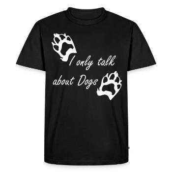 Pattes pattes pattes de chien chien chien - T-shirt Premium bio Homme - noir - Devant - Nico (187cm)