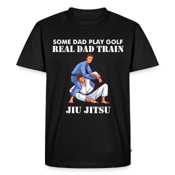 Jiujitsu papa Certains papa jouer au golf Papa real trai - T-shirt Premium bio Homme - noir - Devant - Nico (187cm)