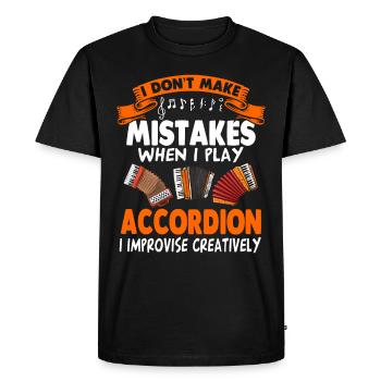 Accordéon Fisarmonika Musique De musique - T-shirt Premium bio Homme - noir - Devant - Nico (187cm)