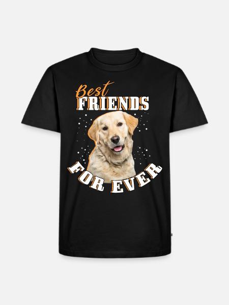 Golden Golden Retriever Dog - Men's Premium Organic T-Shirt - black