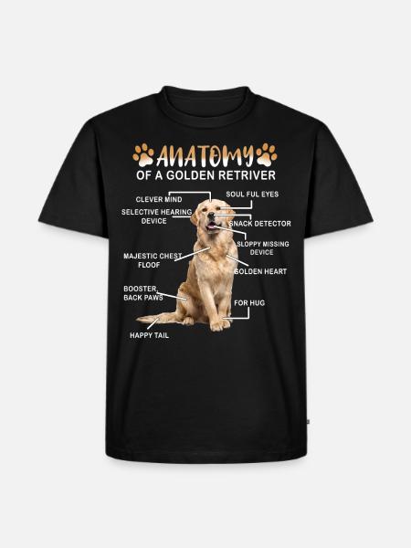 Golden Golden Retriever Dog - Men's Premium Organic T-Shirt - black