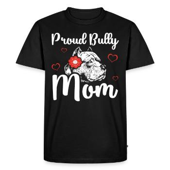 Bully Mom American Bully Dog Owner Gift - Men's Premium Organic T-Shirt - black - Front - Nico (187cm)