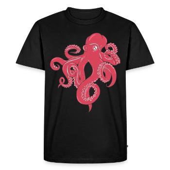 Pieuvres Poulpes espèces marines Tentacules - T-shirt Premium bio Homme - noir - Devant - Nico (187cm)