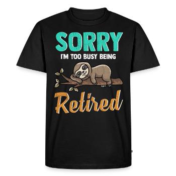 Paresseux Pension Pension Pension Pension - T-shirt Premium bio Homme - noir - Devant - Nico (187cm)