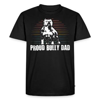 American Bully Papa chien propriétaire chien cadeau - T-shirt Premium bio Homme - noir - Devant - Nico (187cm)