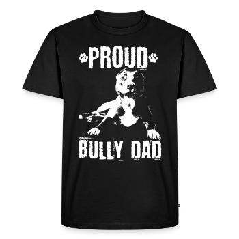 American Bully papa chien chien cadeau - T-shirt Premium bio Homme - noir - Devant - Nico (187cm)