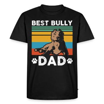 American Bully papa | Chien propriétaire de chien cadeau - T-shirt Premium bio Homme - noir - Devant - Nico (187cm)