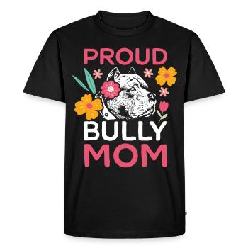 Bully Mom American Bully Dog Owner Gift - Men's Premium Organic T-Shirt - black - Front - Nico (187cm)