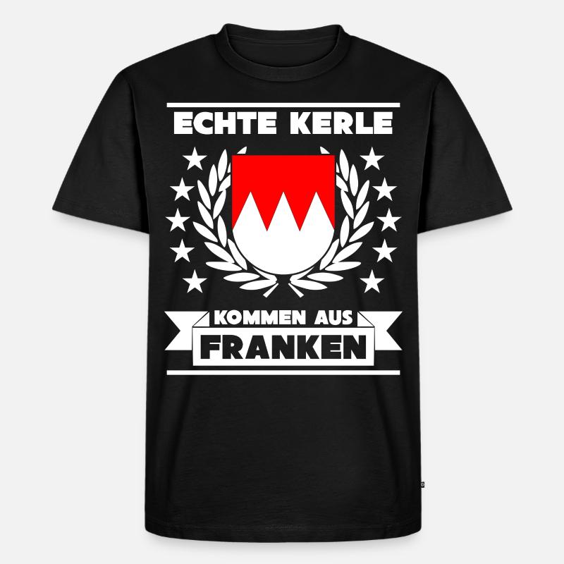 Franken Spruch - Männer Premium Bio T-Shirt - Schwarz