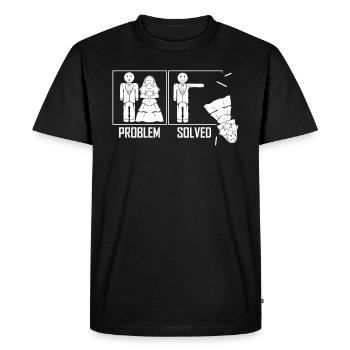Problème Solved - mariage problème de divorce solution - T-shirt Premium bio Homme - noir - Devant - Nico (187cm)