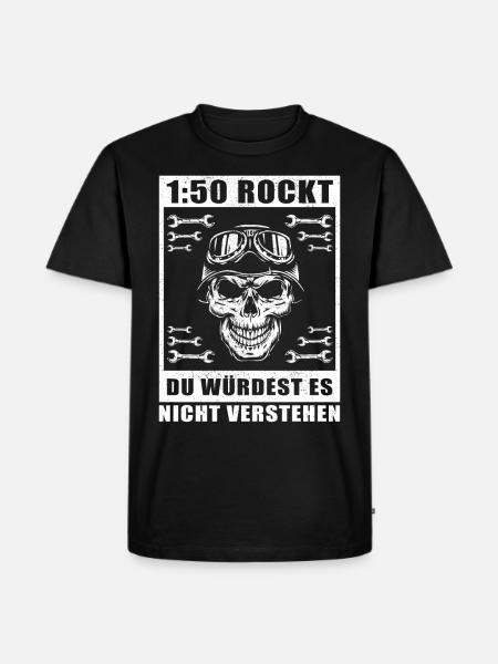 Mofa Moped Mofafahrer Mopedfahrer Geschenk - Männer Premium Bio T-Shirt - Schwarz