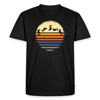 Avant-cascade scooter rollers - T-shirt Premium bio Homme - noir - Devant - Nico (187cm)