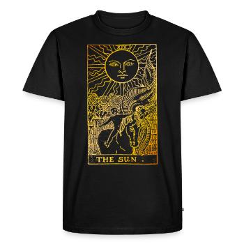 The Sun Vintage Tarot Map Strengthen the Sun - Men's Premium Organic T-Shirt - black - Front - Nico (187cm)