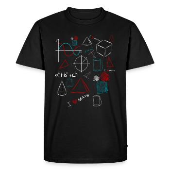 I Love Math - Formule mathématicienne et professeur de mathématiques - T-shirt Premium bio Homme - noir - Devant - Nico (187cm)