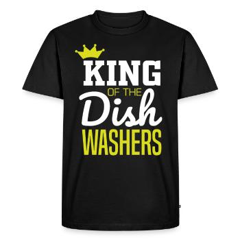 Dishwasher man king of dishwasher lusti - Men's Premium Organic T-Shirt - black - Front - Nico (187cm)