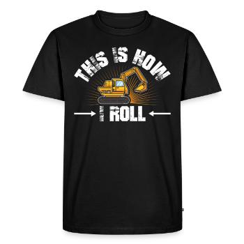 Excavator Excavator Excavator Operator Excavator Gift - Men's Premium Organic T-Shirt - black - Front - Nico (187cm)