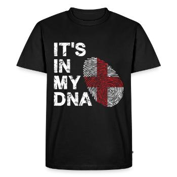 Londres Anglais DNA Angleterre - T-shirt Premium bio Homme - noir - Devant - Nico (187cm)