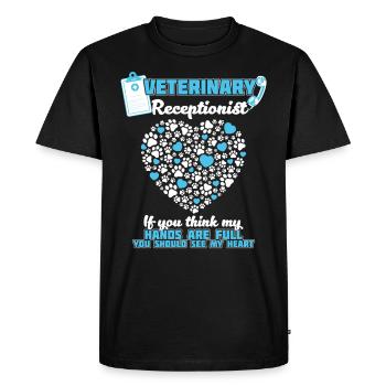 Veterinary assistant Funny veterinarian Stolzer Tierar - Men's Premium Organic T-Shirt - black - Front - Nico (187cm)