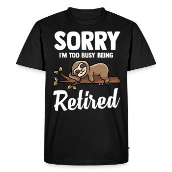 Paresseux Pension Pension Pension Pension - T-shirt Premium bio Homme - noir - Devant - Nico (187cm)