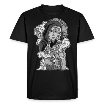 Occult Witch Girl Gothic Punk - Men's Premium Organic T-Shirt - black - Front - Nico (187cm)