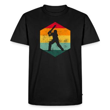 Cricket TShirt Cricket Gifts Cricket player - Men's Premium Organic T-Shirt - black - Front - Nico (187cm)