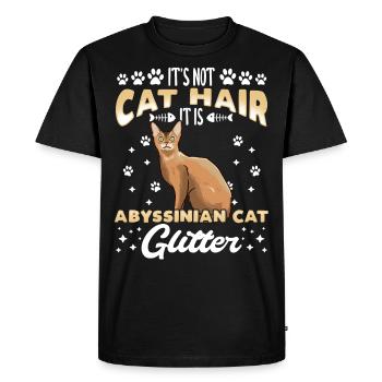 Abyssinier chat drôle rengaine cadeau - T-shirt Premium bio Homme - noir - Devant - Nico (187cm)