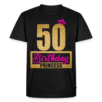 50e anniversaire 50 ans 50 anniversaires 50 anniversaires de la princesse - T-shirt Premium bio Homme - noir - Devant - Nico (187cm)
