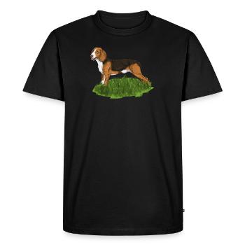 Allemand Bracke I chien de chasse motif pour les chasseurs - T-shirt Premium bio Homme - noir - Devant - Nico (187cm)