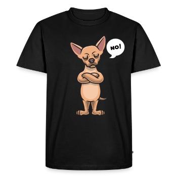 Chien de chien de chihuahua drôle chiwawa fan de chien - T-shirt Premium bio Homme - noir - Devant - Nico (187cm)