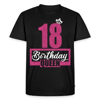 18e anniversaire 18 ans Birthday Queen - T-shirt Premium bio Homme - noir - Devant - Nico (187cm)