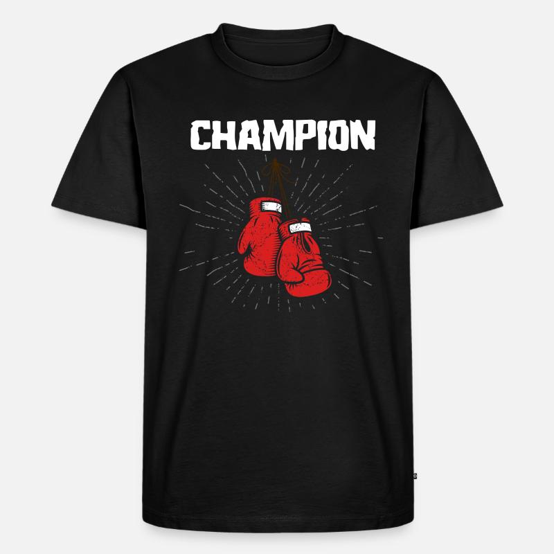 Boxen Champ - Männer Premium Bio T-Shirt - Schwarz