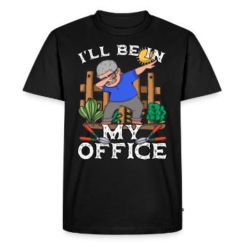 Jardinier Jardin jardinier jardinier amateur Retraité retraités Grand-père - T-shirt Premium bio Homme - noir - Devant - Nico (187cm)