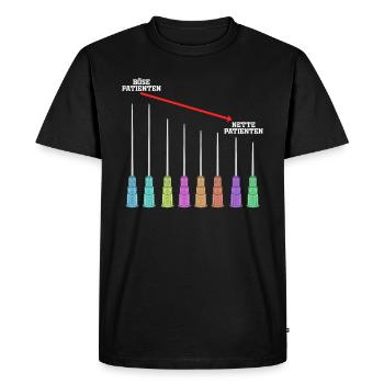 Mauvais Patients Gentils Professionnels de santé - T-shirt Premium bio Homme - noir - Devant - Nico (187cm)