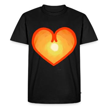 Coeur chaleureux Soleil soleil soleil soleil - T-shirt Premium bio Homme - noir - Devant - Nico (187cm)