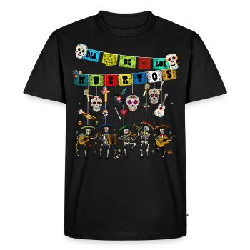 Dia De los Muertos Day of the Dead Funny Skull - T-shirt Premium bio Homme - noir - Devant - Nico (187cm)