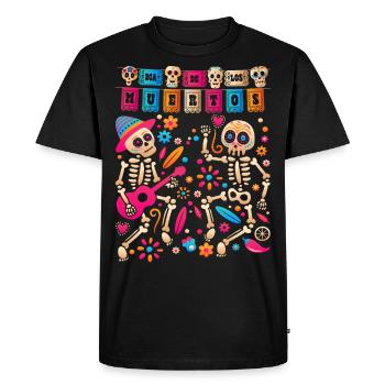 Dia De los Muertos Day of the Dead Mexican Skelet - T-shirt Premium bio Homme - noir - Devant - Nico (187cm)