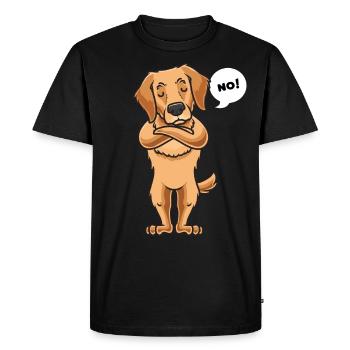 Sturer Golden Retriever chien drôle amateur de chien - T-shirt Premium bio Homme - noir - Devant - Nico (187cm)